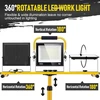 Wowspeed led statybinis prožektorius su trikoju, 300 w, 30 000 lm, 6500 k darbo lemputė, ip66 atsparus vandeniui, reguliuojama kryptis, garažui ir statybų aikštelei