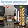 Wrobic kapsulių laikiklis, skirtas nespresso vertuo kapsulėms, kavos kapsulių stovas, besisukantis dėklas, talpinantis nespresso vertuoline kapsules (35 kapsulės), juodas