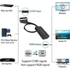 Televizorius Wrugste Scart į Hdmi konverteris su Hdmi kabeliu, Hd adapteris 720p/1080p vaizdo konverteris, skirtas Hdtv monitoriui, projektoriui, XBOX, Vhs Stb, Sky Dvd grotuvui, Blu-ray su Usb kabeliu
