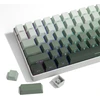 Klaviatūra Xvx shine through gradient seaweed žalias klavišų dangteliai - šoninis spaudinys, double shot pbt, 136 mygtukai, oem profilis cherry gateron mx jungikliams