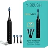 Y-brush Cleanmate Usb įkraunamas elektrinis soninis dantų šepetėlis - 2 mėnesių baterijos veikimo laikas - 5 valymo režimai - 4 šepetėlių galvutės - įmontuotas laikmatis