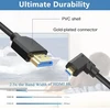 Yacsejao Micro Hdmi į Hdmi spiralinis kabelis 8k Hdmi 2.1 teleskopinis kabelis didelės spartos kabelis palaiko 120hz 48gbps dinaminį Hdr skaitmeniniams fotoaparatams (right)