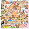 Yamobi Capybara dekoras, vandeniui atsparūs vinilo lipdukai nešiojamam kompiuteriui, bagažui, vandens buteliui, šalmui, kelioniniai lipdukai vaikams ir suaugusiems, 120 vnt.