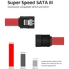 Yanboronsn sata iii duomenų kabelis, 7,62 cm sata 6.0 gbps 7 kontaktų trumpas duomenų kabelis, sata iii mama į viršų dešinio kampo mama duomenų kabelis (5 vnt.), suderinamas su 6,35 cm ssd, 8,89 cm hdd diskais