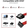 Yanboronsn sata iii duomenų kabelis, 7,62 cm sata 6.0 gbps 7 kontaktų trumpas duomenų kabelis, sata iii mama į viršų dešinio kampo mama duomenų kabelis (5 vnt.), suderinamas su 6,35 cm ssd, 8,89 cm hdd diskais