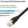 Yauhody Cat 8 Lan kabelis, 5 m, Ethernet kabelis, 40 Gbps 2000 Mhz S/ftp tinklo kabelis, Gigabit interneto kabelis, Rj45 jungiamasis kabelis maršrutizatoriui, modemui, televizoriui, kompiuteriui, jungikliui, Ps5, nešiojamam kompiuteriui (juodas 5 m)