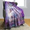 Yisumei 150x200 cm antklodė, komfortiška, šilta, minkšta, jauki, lengvai prižiūrima, fantazijų miško vienaragis, violetinė, purpurinė