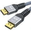 Yojock Displayport 1.4 kabelis, Dp kabelis 3m didelės spartos [8k@60hz/4k@144hz/2k@165hz, Hdr] Displayport į Displayport kabelis nailono pynės, skirtas nešiojamam kompiuteriui, Pc, žaidimų monitoriui, Freesync/g-sync, Tv (3m)