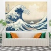 Yongfoto 100 x 70 cm gobelenas Ukiyo-e Mountain Fuji 36 Views kambario sienos kabinimas Didžioji banga priešais Kanagavą kraštovaizdžio sienų menas japoniškas tradicinis paveikslas Toyo stiliaus gobelenai