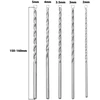 Ypač ilgi suktuko grąžtai, 2-5 mm, 150-160 mm ilgio