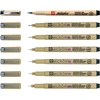 Yukama Sakura Pigma Art Edition rinkinys, 8 vnt.: 6 Pigma Micron Fineliners + 1 Pigma Pen + 1 Pigma Pn Pen, juodi