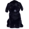 Zappi Co Max juodas labradoro pliušinis šuo (15 cm) - juodas labradoro šuniukas - minkštas, jaukus, perdirbtas - ištikimas šuns kompanionas