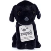 Zappi Co Max juodas labradoro pliušinis šuo (15 cm) - juodas labradoro šuniukas - minkštas, jaukus, perdirbtas - ištikimas šuns kompanionas