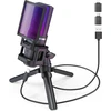 Zealsound žaidimų usb mikrofonas kompiuteriui, skirtas transliacijoms, podcast'ams, studijai, ps4 ps5 mac mobiliesiems telefonams, su type-c adapteriu, rgb valdymu, nutildymo mygtuku, trikoju, pop filtru ir amortizatoriumi, ausinių lizdu