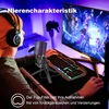 Zealsound žaidimų usb mikrofonas kompiuteriui, skirtas transliacijoms, podcast'ams, studijai, ps4 ps5 mac mobiliesiems telefonams, su type-c adapteriu, rgb valdymu, nutildymo mygtuku, trikoju, pop filtru ir amortizatoriumi, ausinių lizdu