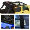 Zimer kapoto dirželiai, galinio lango dirželiai, skirti jeep wrangler jk, kapoto tvirtinimo dirželiai, skirti jeep, tvirti galinio lango dirželiai juodi (4 vnt.)