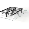 Zinus 35cm itin tvirtas smartbase grotelių pagrindas | metalinis platformos pagrindas | lengvai surenkamas | vieta daiktams po lova | 140 x 190 cm | juodas