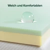 Lova Zinus 7,6 cm memory foam antčiužinis/certipur-us sertifikuotos putos/antčiužinis dėžėje, žaliosios arbatos spalvos