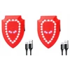 Zlcbbd led saugos šviesa, klipsas, raištis, 2 vnt. ant kuprinės vaikui, usb