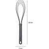 Zyliss E980241 plokščias silikoninis šluotelė, 30 cm, silikonas/kviečių šiaudai, pilka, atspari karščiui
