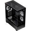 Aerocool P500D-G-BK-v1 ACCM-PN06033.11, kompiuterio korpusas, juodas, Midi-Tower, 45 l, grūdintas stiklas, plienas 0,5 mm, ATX