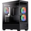 Aerocool P500D-G-BK-v1 ACCM-PN06033.11, kompiuterio korpusas, juodas, Midi-Tower, 45 l, grūdintas stiklas, plienas 0,5 mm, ATX