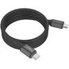 Ansmann kabelis 1700-0204, USB-C į USB-C, 1.2m, 60W, magnetinis, silikoninis, juodas