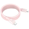 Ansmann kabelis 1700-0205, USB-C į USB-C, 1.2m, 60W, magnetinis, silikoninis, rožinis