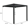 Pavėsinė MIRADOR-111 3x4 m sieninė, tamsiai pilka