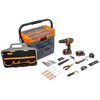 Black & Decker Juodas & Decker Akumuliatorinis smūginis gręžtuvas-suktuvas BCKSB04, 18 voltų (oranžinė/juoda, 2 x ličio jonų akumuliatoriai po 1,5 Ah, laikymo dėžė, 78 dalių priedų rinkinys)