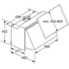 Gartraukis Bosch Bosc intermediate hood DEM66AC00 sidabrinis