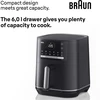 Gruzdintuvė Braun karšto oro fritezė HF 5054I 0X12500023, 2000W, 6L, 1.4kg, 80-220°C, 15 programų, skaitmeninis laikmatis, jutiklinis ekranas