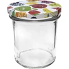 Browin 132351, 6x346ml, stiklinis indas su spalvotais dangteliais, Ø82mm, twist-off, tinka plauti indaplovėje