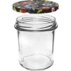 Browin 132351, 6x346ml, stiklinis indas su spalvotais dangteliais, Ø82mm, twist-off, tinka plauti indaplovėje