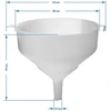 Browin 350020 plastmasinis piltuvas, 20 cm, 2,4 L, aukšta briauna, skirtas talpoms ir buteliams