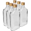 Browin 631414, 6x500ml, stiklinė plokščia butelis su užsukamu dangteliu, dangtelio spalva atsitiktinė