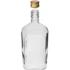 Browin 631414, 6x500ml, stiklinė plokščia butelis su užsukamu dangteliu, dangtelio spalva atsitiktinė