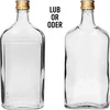 Browin 631414, 6x500ml, stiklinė plokščia butelis su užsukamu dangteliu, dangtelio spalva atsitiktinė