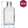 Browin Hip flask bottle 631412, 100ml, 10 vnt., aukštos kokybės stiklas, be dangtelio