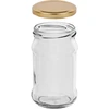 Browin konservavimo stiklainis, 132303, 300 ml, 6 vnt., stiklas, dangtelis Ø66, didelis stiprinimas, universalus dangtelis
