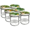 Browin Stiklainis 132329, 346 ml, 6 vnt., stiklas, dangtelis, skylės skersmuo 82 mm, presavimo elementas