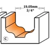Kampų formavimo freza CMT; S=12 mm; D=19 mm; R=3,2 mm