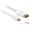Delock Adapterkabel mini-DisplayPort 1.2 (Stecker) > DisplayPort (Stecker) 4K (baltas, 7 Meter)