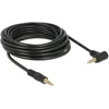 Delock Audiokabel Klinke 3,5mm Stecker > 3,5mm Stecker (juodas, 5 Meter abgewinkelt)