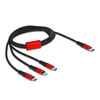 „Delock“ USB įkrovimo laidas „3 in 1 Type-C™“ su „Lightning™“ / „Micro USB“ / „Type-C™“ 1 m