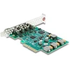 Delock USB valdiklis 90935, PCIe x4 3.0, 4x USB-C 10 Gbit/s, žemo profilio, Asmedia ASM3142, VIA VL820