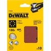 Dewalt 1/4 Lapas DT3024-QZ 115mm x 115mm 180G Universalus Šlifavimo Popierius (10 vnt), C16 abrazyvas, popierinė bazė, perforuota