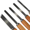 KWB Einhell medžio tekinimo kaltų rinkinys 49455250, 5 vnt, 125mm ašmenys, 235mm rankenos, ergonomiškos rankenos, uosio rankenos