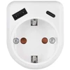 Emos Adapteris P0075, 1×, 1×USB-A 5V/2,4A/12W, 1×USB-C 5V/3A/15W, 3680W, IP20, vaikų apsauga