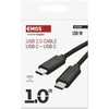 Emos Įkrovimo ir duomenų kabelis SM7028BL, 1m, 100W, 480 Mbit/s, USB-C-C, juodas